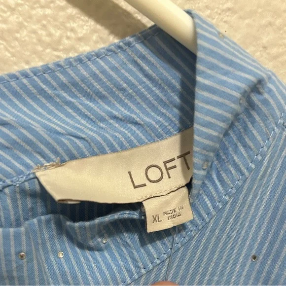 LOFT Crystal Stripe Mock Neck Top - Picture 6 of 11